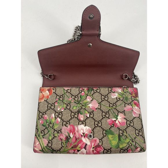 Gucci Dionysus Supreme GG Monogram Blooms Floral Wallet on Chain - Picture 6 of 11